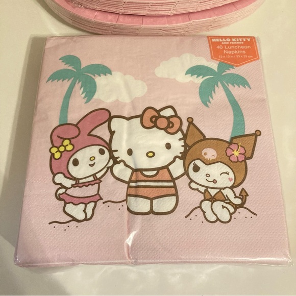 Sold ‼️Hello Kitty Summer Dessert Plates and Napkins - Picture 10 of 10